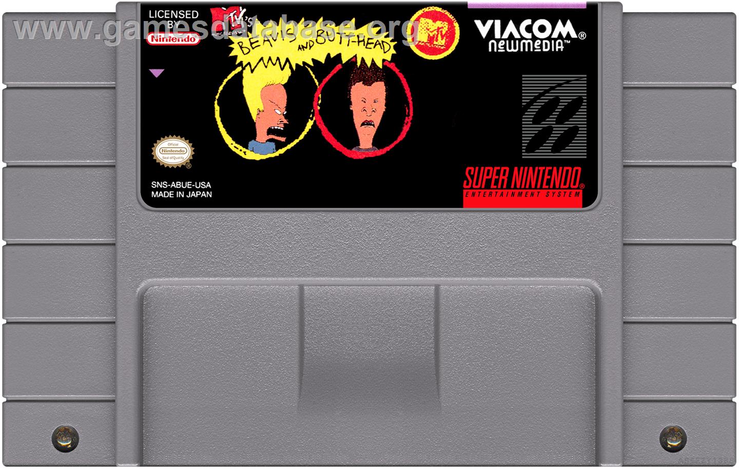 Beavis And Butt-head - Nintendo SNES - Artwork - Cartridge